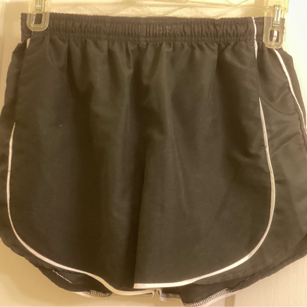 BCG Black Women's Athletic Shorts with White Trim